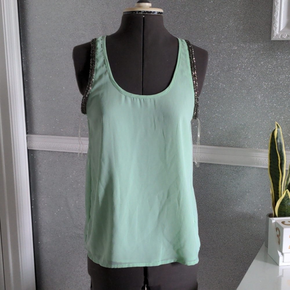 Mint green blouse